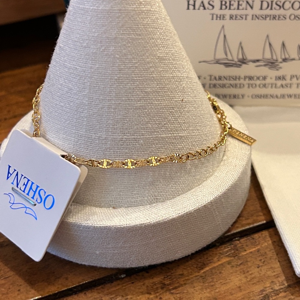 Oshena‎ designer beachwear mariner link Gold Women's Bracelet anklet